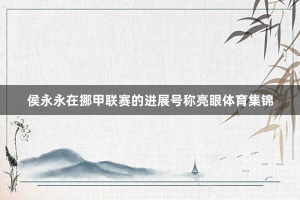 侯永永在挪甲联赛的进展号称亮眼体育集锦